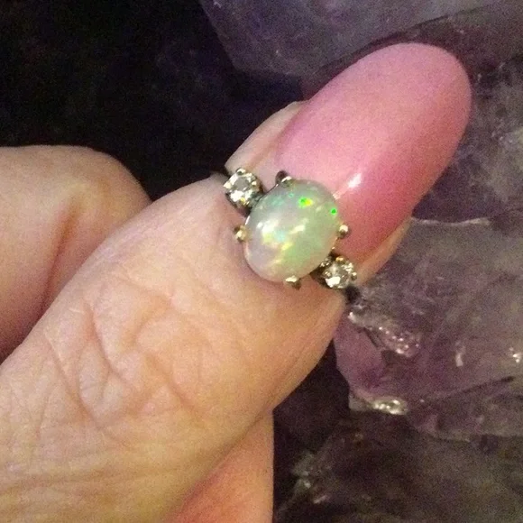 Elegant Majestic Fiery Opal Ring